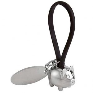 LLAVERO PUERQUITO CON PLACA.