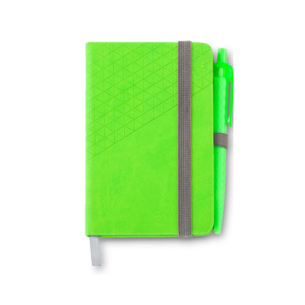 Libretas - Set de Boligrafo y Libreta Lawson verde - Libreta promocional para empresas - Priming Colombia